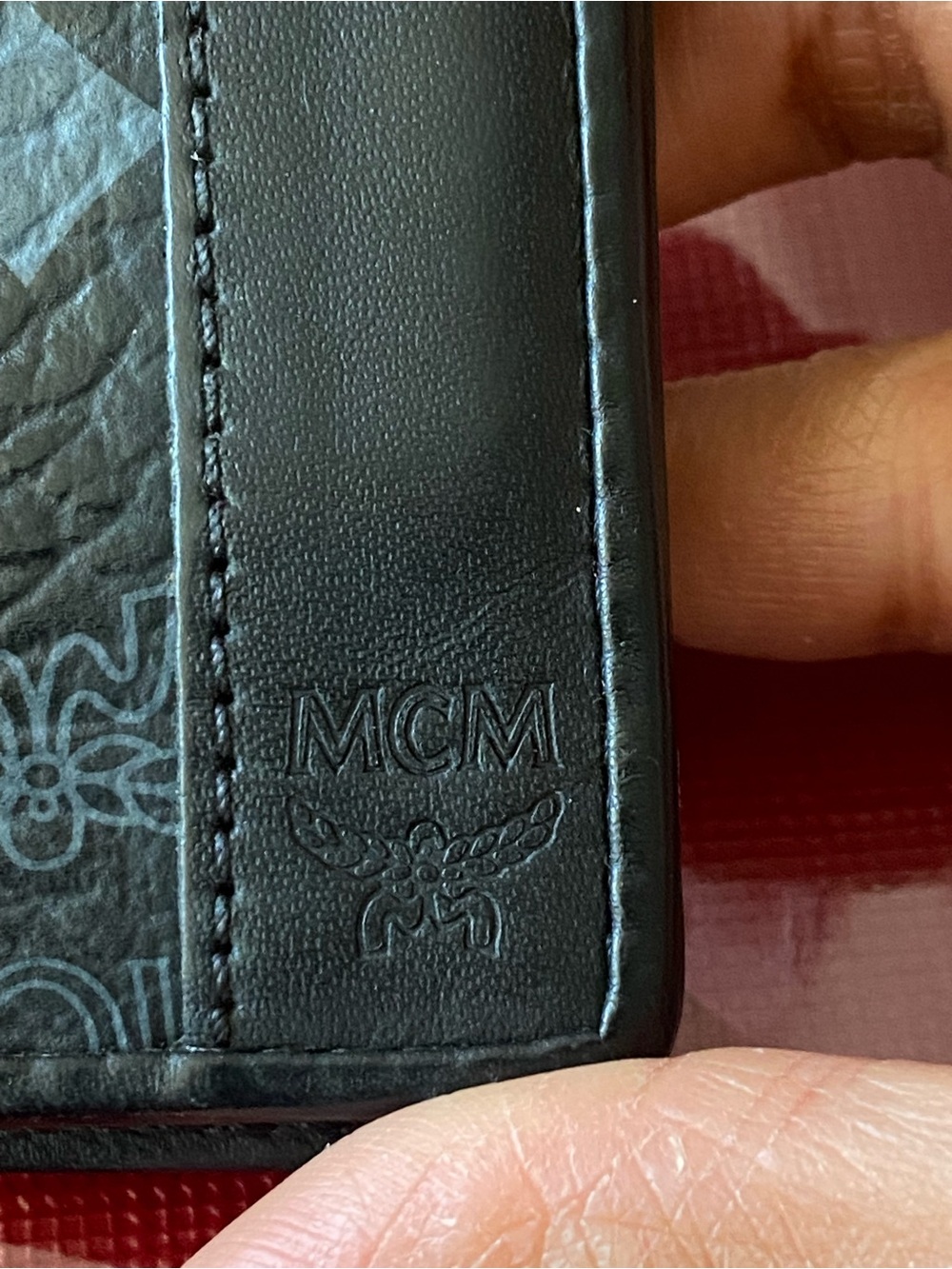 MCM Black Signature Monogram Leather Wallet - Picture 3 of 11